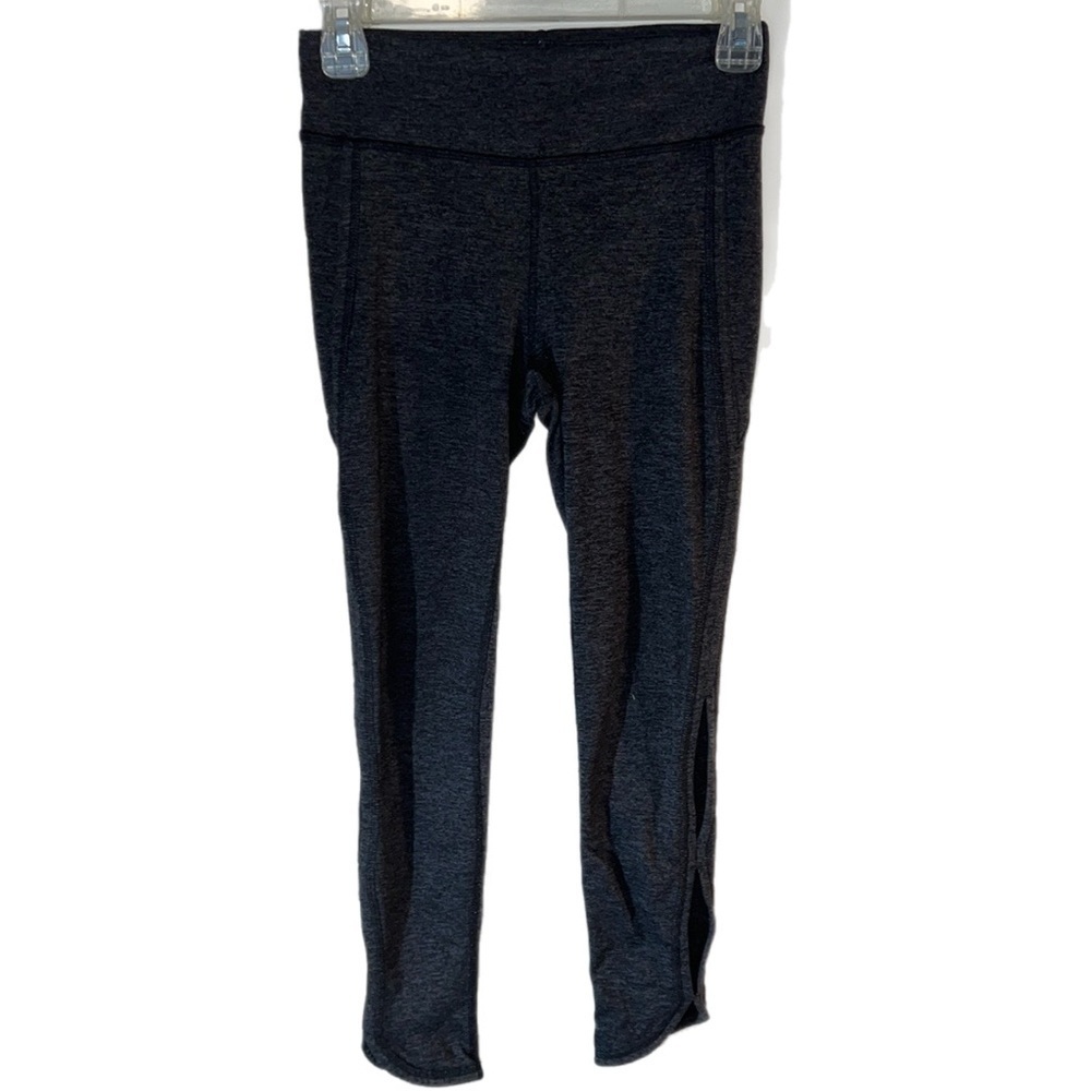 Free People Movement Heathered Gray Calf Cutouts Capri Leggings Xs